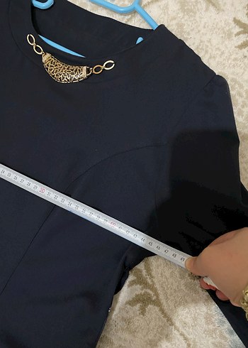 Lacivert Uzun Kadın Elbise - Görsel 7