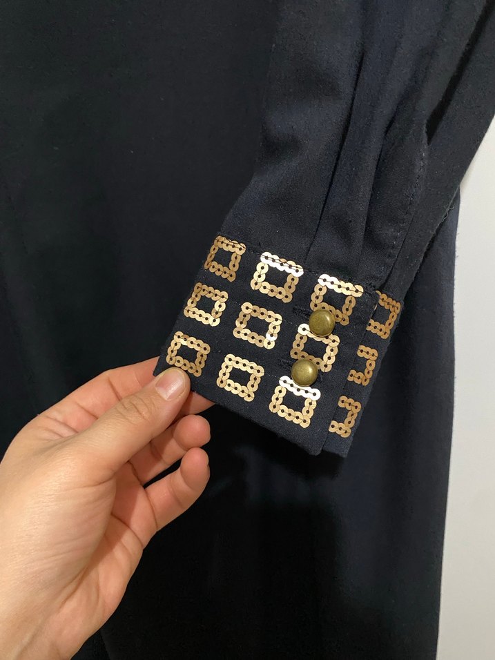 Lacivert Uzun Kadın Elbise - Görsel 5