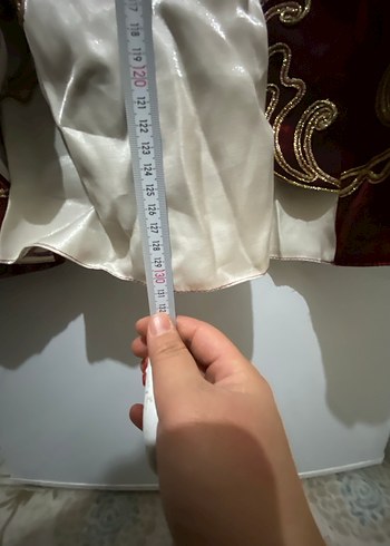 Bordo İşlemeli Uzun Kadın Bindallı - Görsel 7