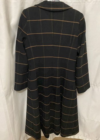 Kahverengi Ekoseli Uzun Kadın Kaban - Görsel 2