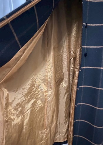 Kahverengi Ekoseli Uzun Kadın Kaban - Görsel 3