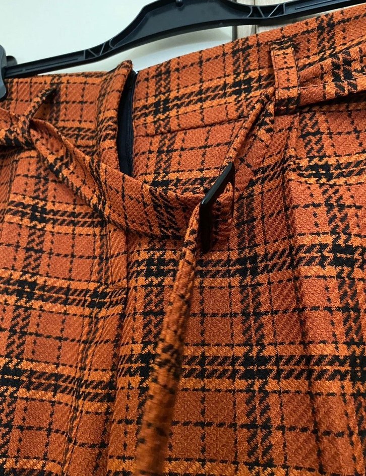 Tokalı kiremit Kumaş Pantolon - Görsel 3