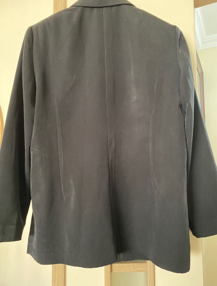 Düğmeli Siyah Kadın Blazer Ceket - Görsel 3