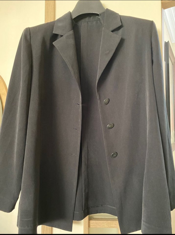 Düğmeli Siyah Kadın Blazer Ceket - Görsel 2