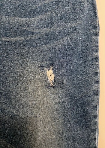 46 Beden mavi Renk Cepli ve Beli Destekli Hamile Kot Pantolon