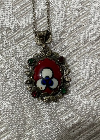 Diğer Çiçekli Vintage Uzun Zincir Kolye