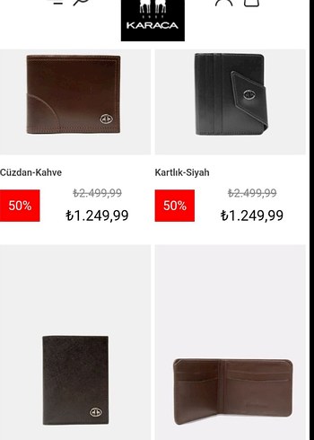  Beden Karaca erkek cüzdan