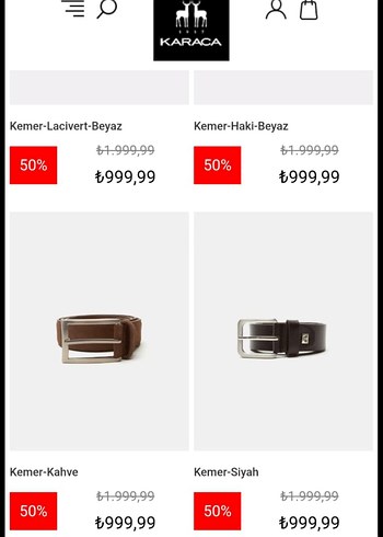Karaca KARACA Klasik Siyah Erkek Kemer