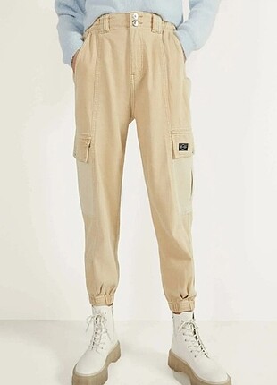 Bej jogger pantolon 