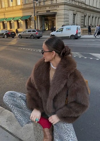 Zara peluş kürk