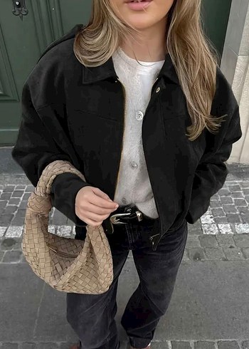 Zara süet görünümlü bomber ceket