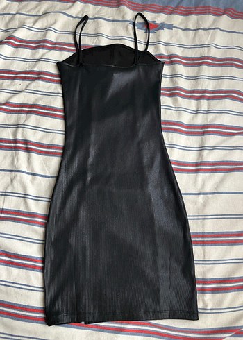 Siyah Mini Straplez Elbise