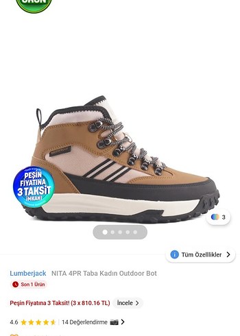 Lumberjack Outdoor Kislik Bagcikli Bot
