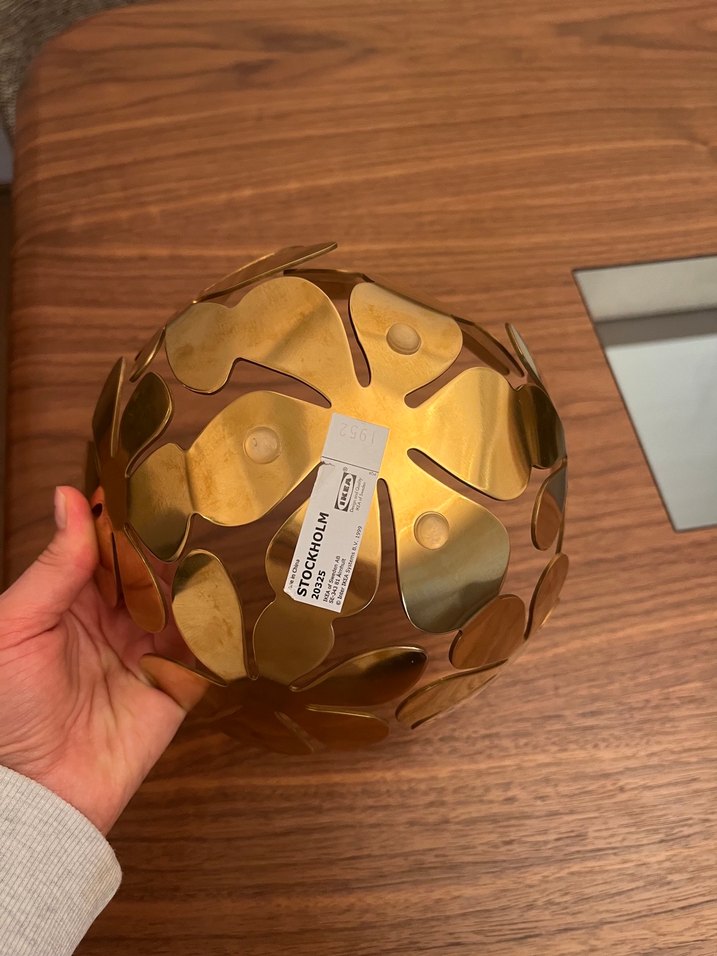 Altın Renkli Parlak Çiçek Desenli Dekoratif Kase - Görsel 3