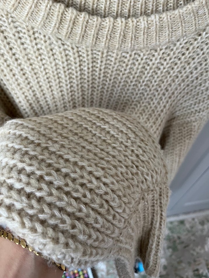Frakment marka Bej Kadın Triko Kazak - Görsel 4