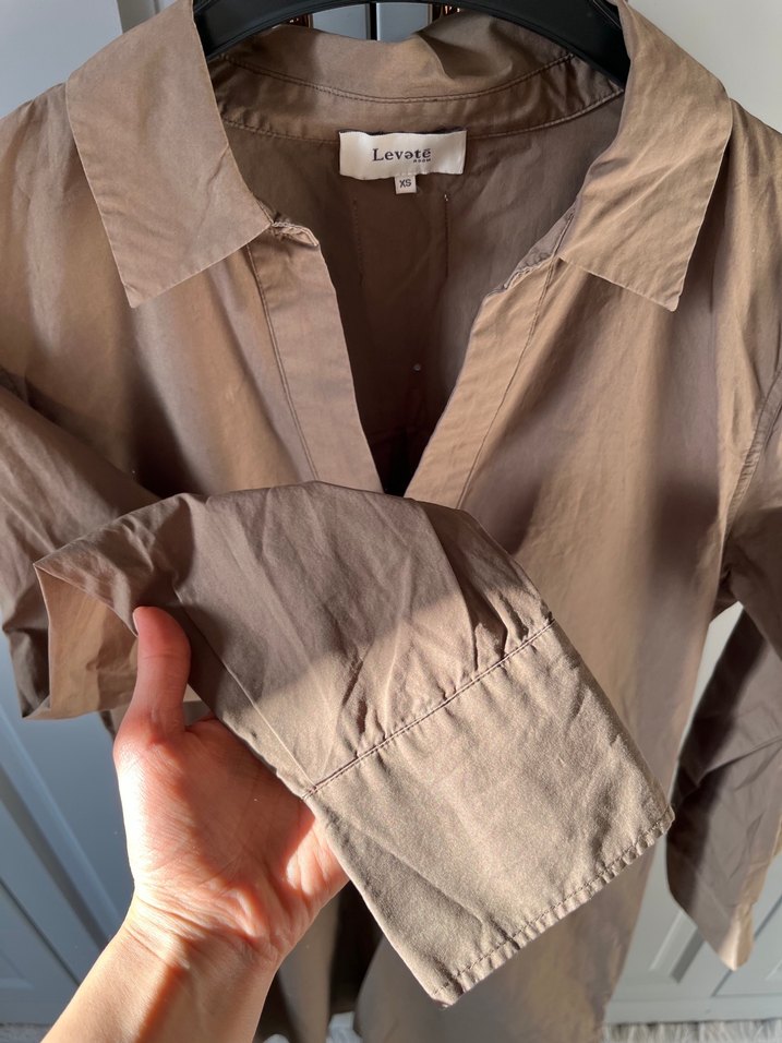 Uzun Kollu Keten Kadın elde - Görsel 3