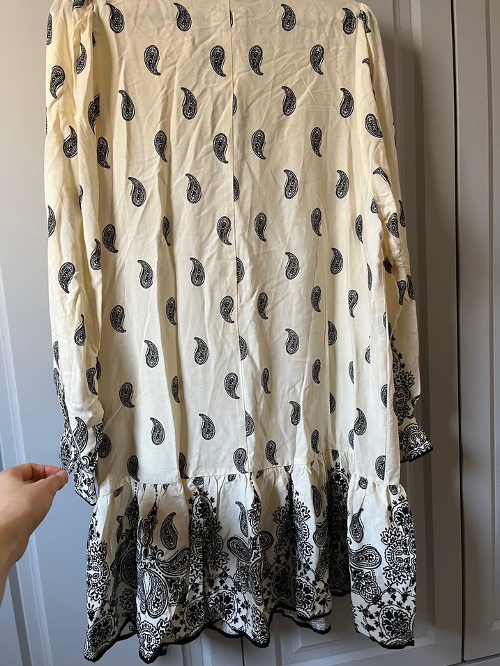 Pamuklu Bohem  Uzun Kollu tunik elbise - Görsel 4