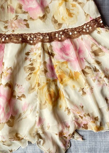 Çiçek Desenli Faircore Elbise - Görsel 3