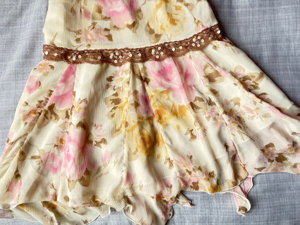 Çiçek Desenli Faircore Elbise - Görsel 3