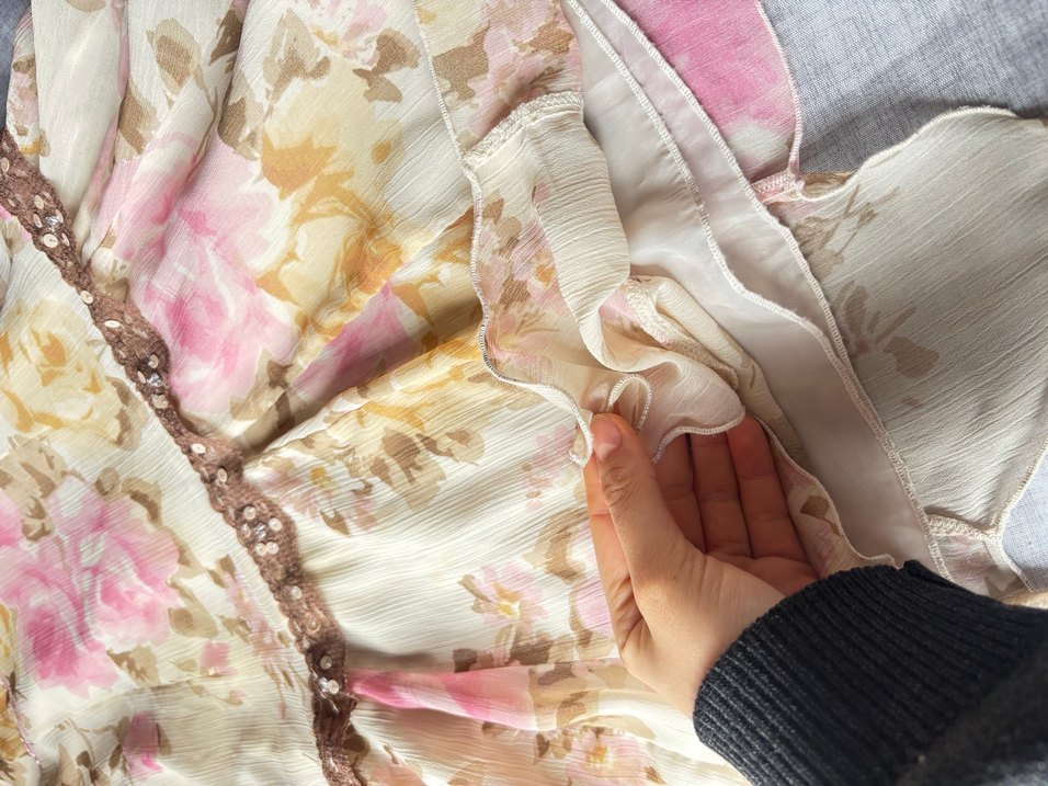 Çiçek Desenli Faircore Elbise - Görsel 5