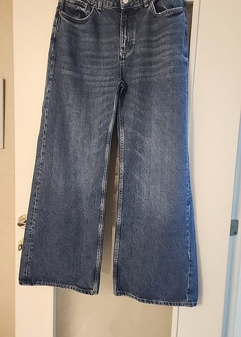 Lacivert Bol Kesim Kadın Midi Jean