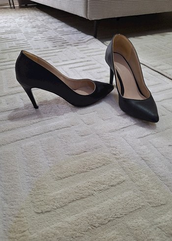 Siyah Stiletto Topuklu Kadın Ayakkabı - Görsel 5