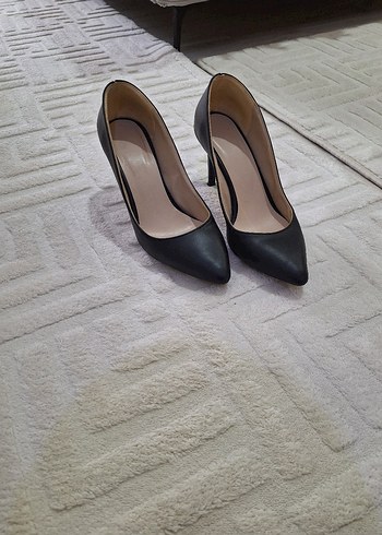 Siyah Stiletto Topuklu Kadın Ayakkabı - Görsel 6