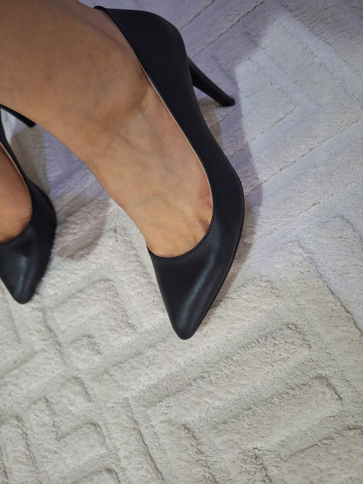 Siyah Stiletto Topuklu Kadın Ayakkabı - Görsel 4