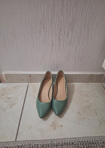 Yeşil Pastel Stiletto Kadın Topuklu Ayakkabı - Görsel 2