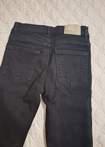 8 Yaş Beden Siyah cocuk Denim Pantolon Elastik Kumaş