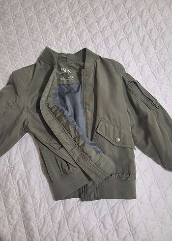 6 Yaş Beden gri Renk Gri Erkek Çocuk Fermuarlı Street Wear Ceket