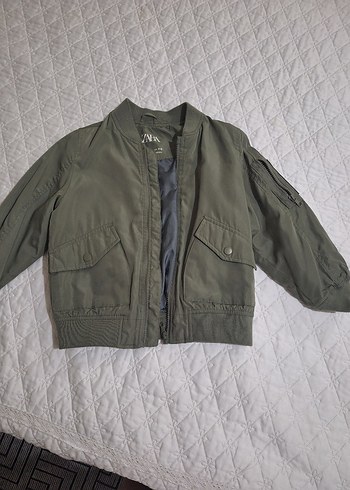 Zara Gri Erkek Çocuk Fermuarlı Street Wear Ceket