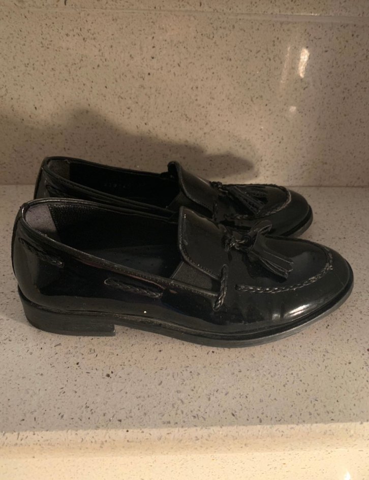 Çocuk Siyah Püsküllü Loafer Ayakkabı - Görsel 2