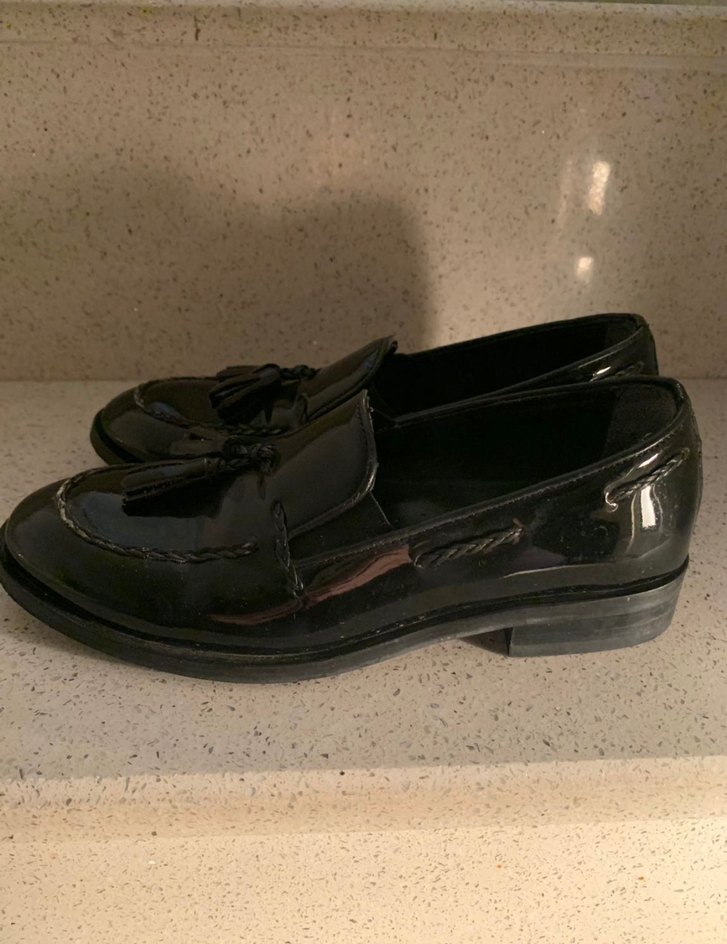 Çocuk Siyah Püsküllü Loafer Ayakkabı - Görsel 4