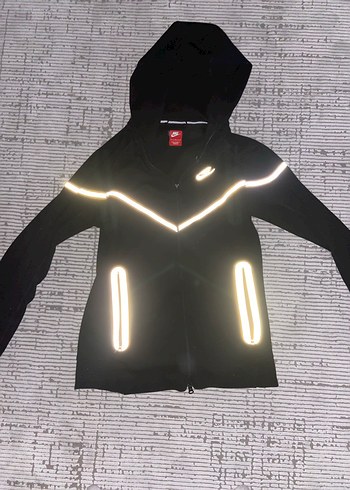 Erkek Siyah Fermuarlı Kapüşonlu Spor Mont