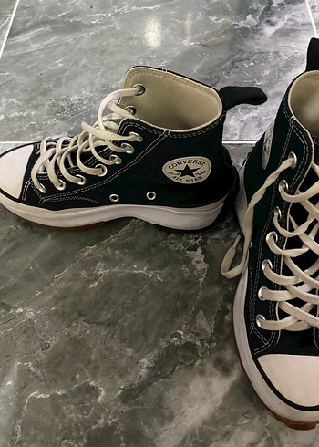 Siyah Beyaz Hike Yüksek Taban Converse - Görsel 3