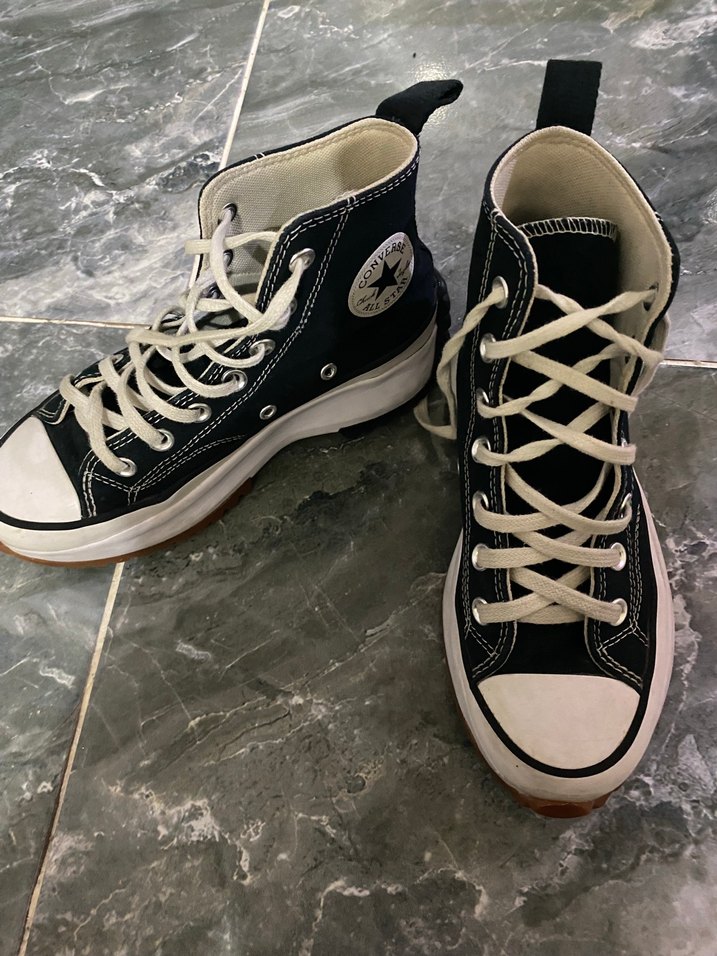 Siyah Beyaz Hike Yüksek Taban Converse - Görsel 2