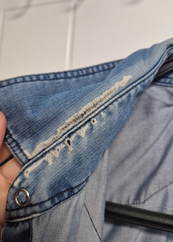 m Beden mavi Renk Mavi ince kot ceket