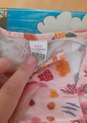 Çiçek Baskılı Pembe Uzun Kollu Kız gömlek - Görsel 2