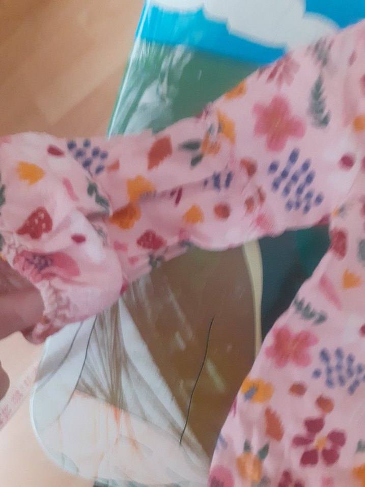 Çiçek Baskılı Pembe Uzun Kollu Kız gömlek - Görsel 3