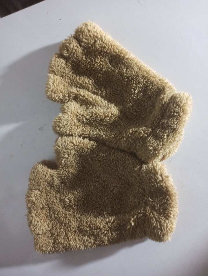 Peluş Detaylı Bej Kadın Eldiven - Görsel 4