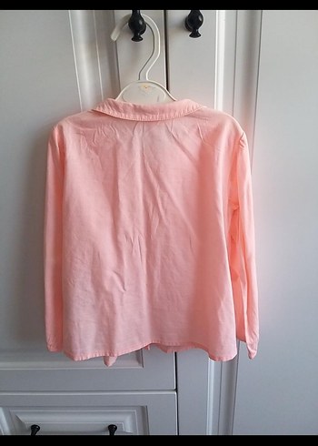 Kız Çocuk Pembe Uzun Kollu Gömlek - Görsel 3