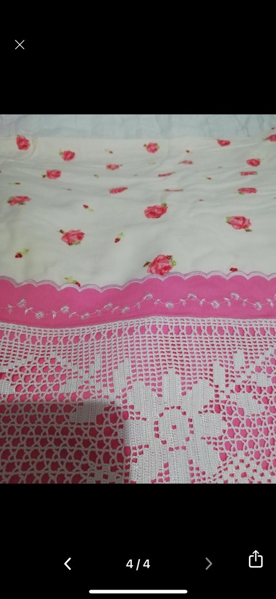 Nakışlı Pembe Nevresim ve Çarşaf Takımı el işi dantel - Görsel 4