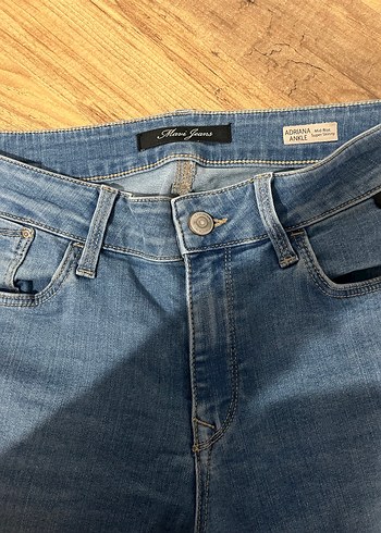 Yırtık Detaylı Mavi erkek Denim Pantolon - Görsel 3