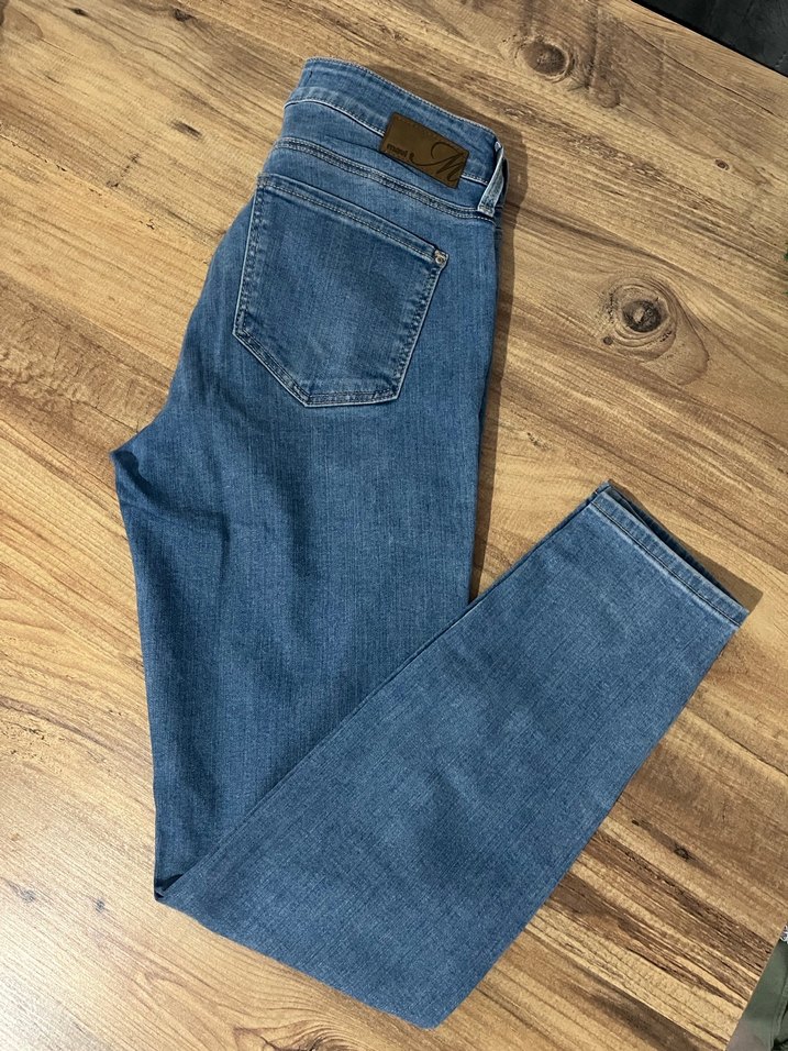 Yırtık Detaylı Mavi erkek Denim Pantolon - Görsel 2