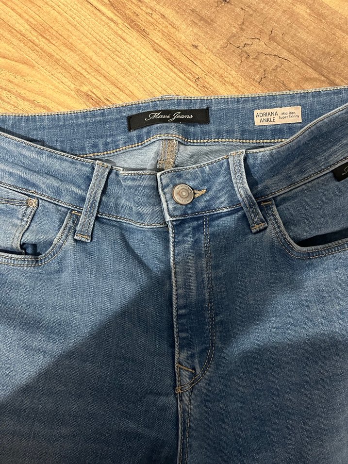 Yırtık Detaylı Mavi erkek Denim Pantolon - Görsel 3