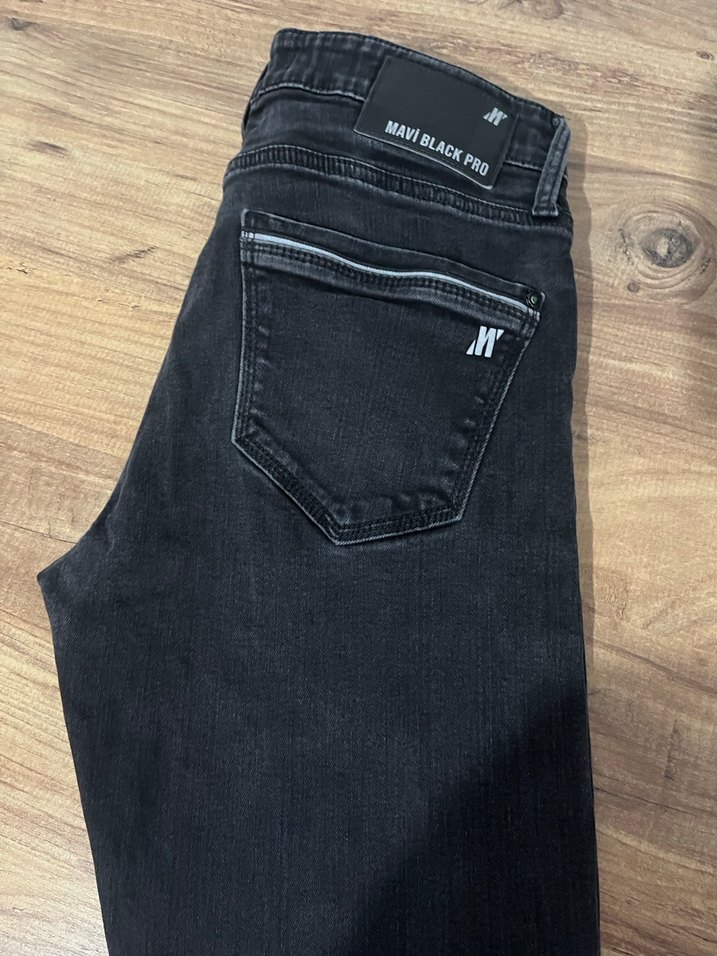 Siyah Kemerli Erkek Denim Jean - Görsel 3