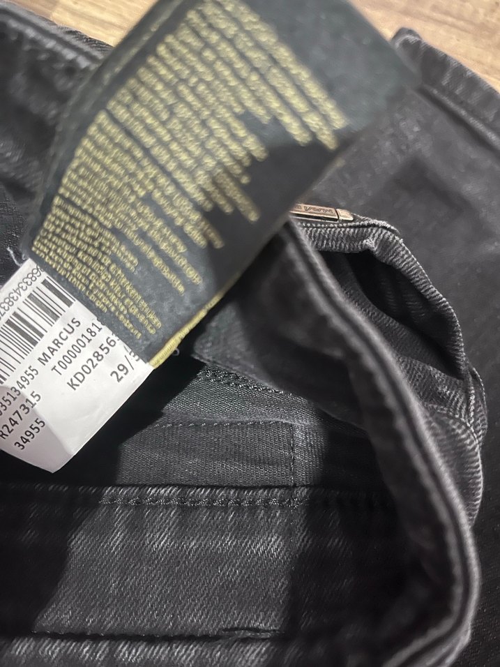 Siyah Kemerli Erkek Denim Jean - Görsel 4