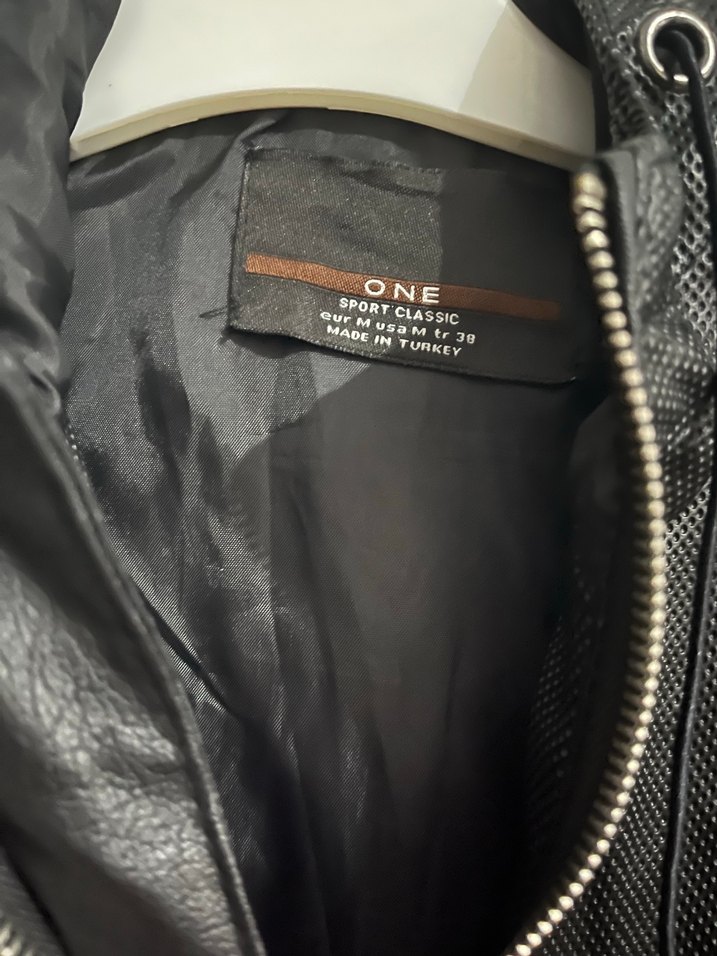 Siyah Deri Erkek Ceket Kapüşonlu - Görsel 4