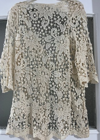 Dantel İşlemeli Bohem Midi Hırka - Görsel 2